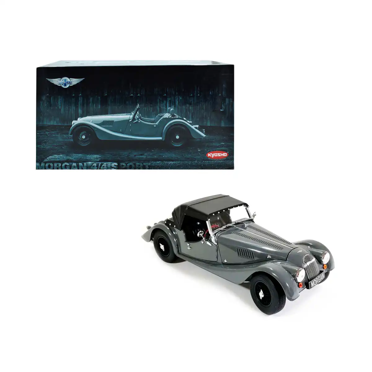 08115GRMorgan Morgan 4/4 Sport Gris Kyosho Escala 1/18 - Imagen 1
