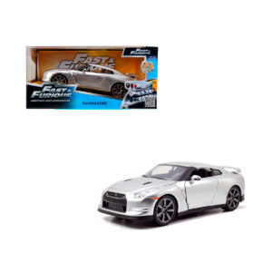 Nissan GTR R35 Brian Rápido y Furioso Plata Jada Escala 1/24