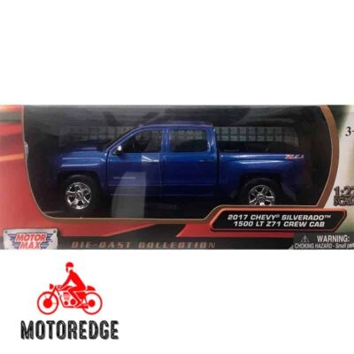 Chevy Silverado 1500 LT Z71 Crew Cab Pick Up 2017 Motor Max 1:24 Azul