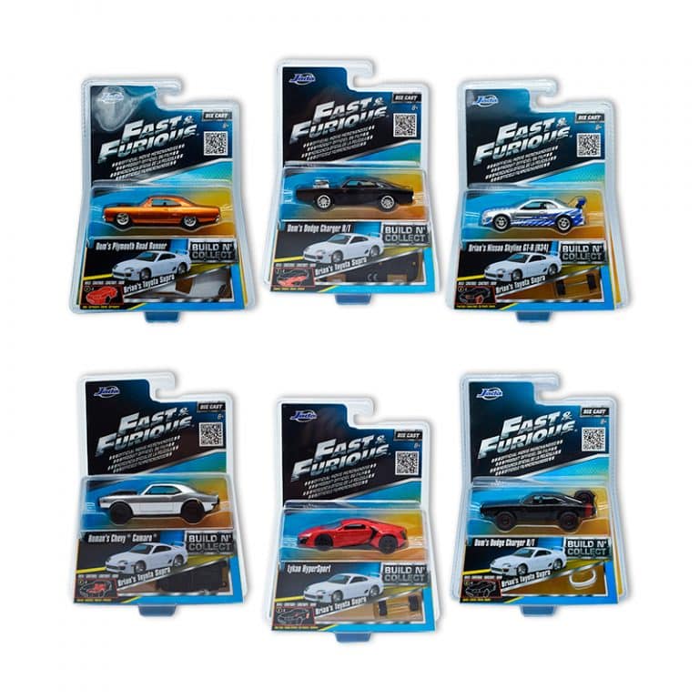Serie Rápido y Furioso 6 Piezas Jada Escala 1/64