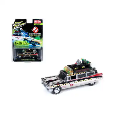 Ecto 1A Cazafantasmas Cromo Johnny Lightning Escala 1/64