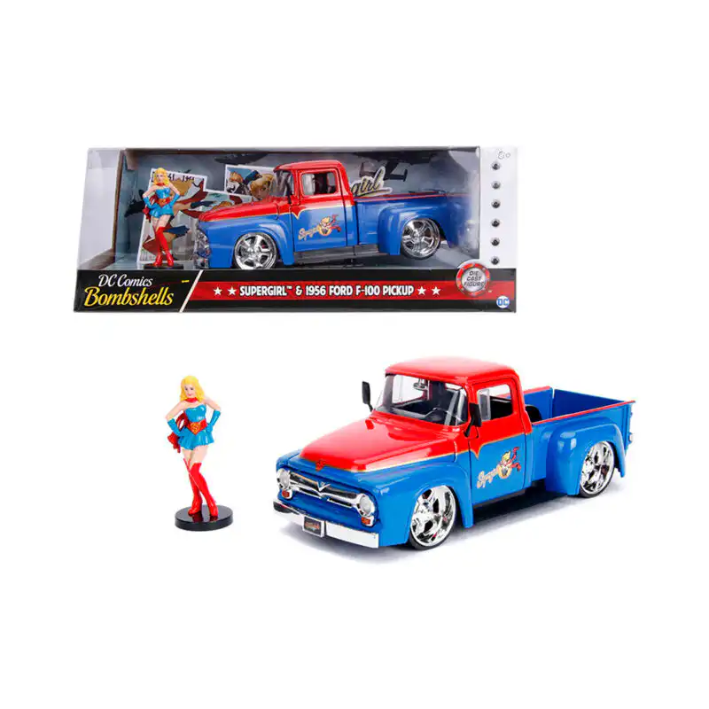 Ford F100 Pickup 1956 Supergirl Bombshells Jada Escala 1/24