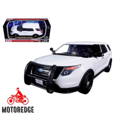Ford Police Interceptor 2015 Patrulla Blanca Motor Max 1:24