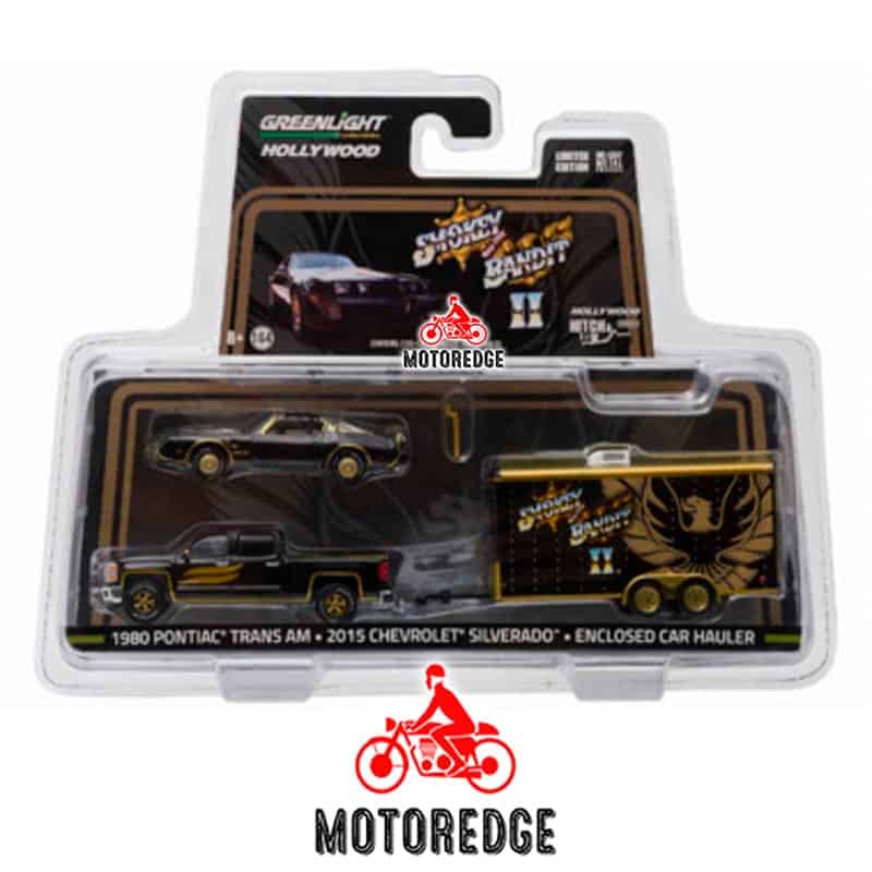 smokey31010hitchgreenlight Pontiac Trans Am Smokey And Bandit Chevrolet Silverado Greenlight 1:64 - Imagen 1