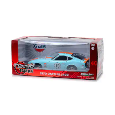 Datsun 240z 1970 Gulf Tokyo Torque Greenlight Escala 1/24