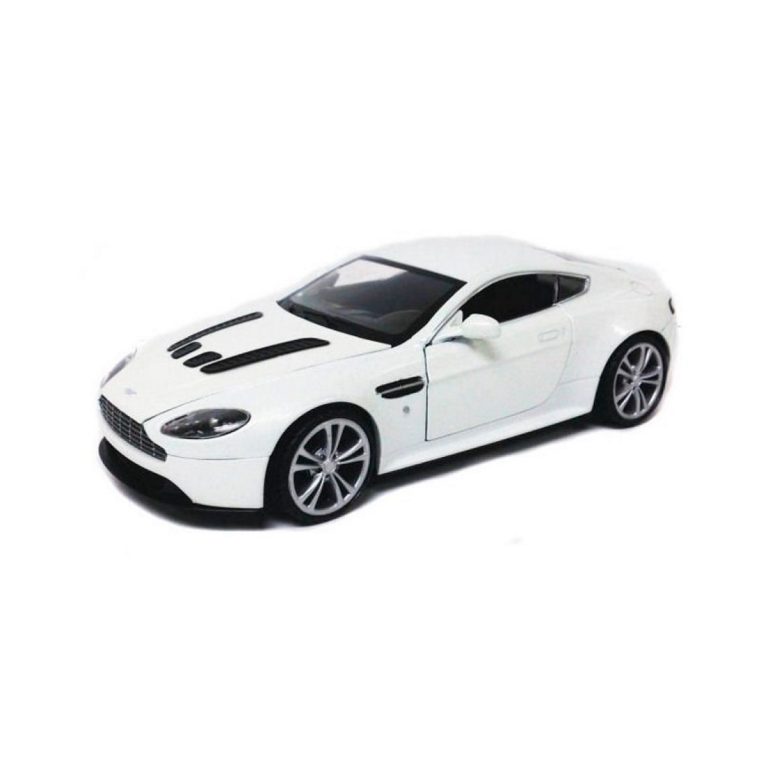Aston Martin V12 Vantage Collectors Motor Max Escala 1/24 Blanco Metal