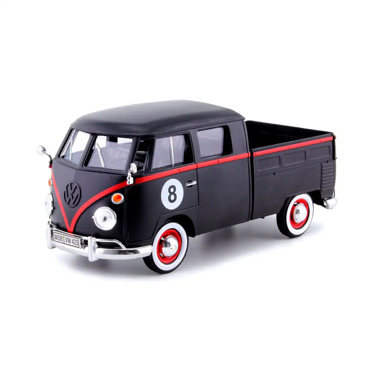74551DPickup VW Combi Delivery Van Pickup Negra Motor Max 1/24 Sin Caja