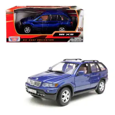 BMW X5 Camioneta SUV Azul Motor Max Escala 1/24