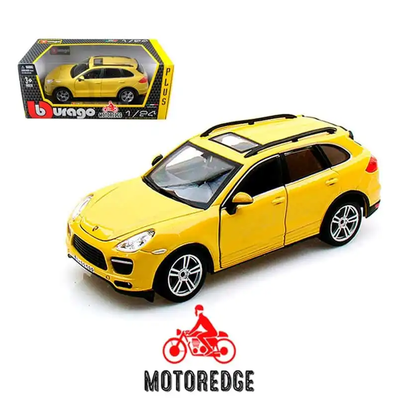 cayenne1821056ylbur Porsche Cayenne Turbo Amarillo Burago Escala 1/24
