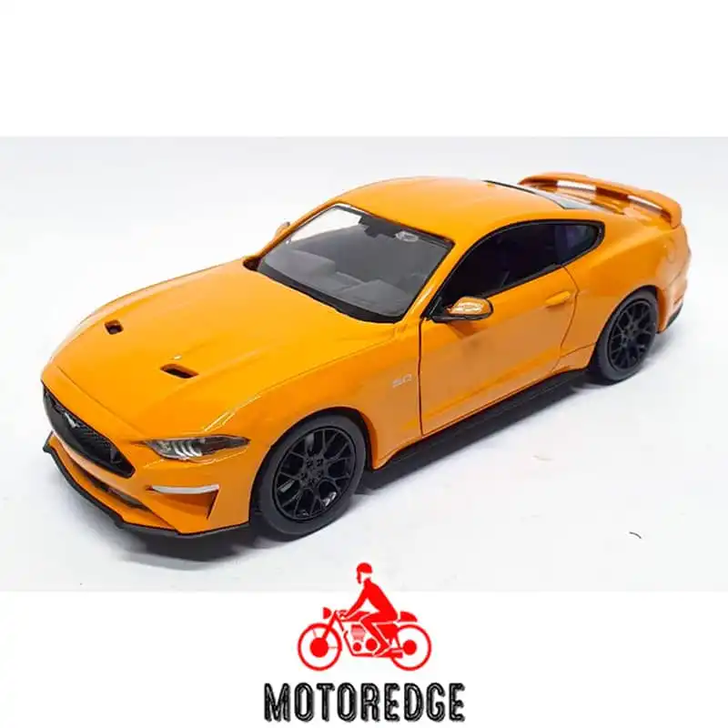 mustang74352dormmax Ford Mustang Gt 2018 Naranja 1:24 Motormax Granel - Imagen 1