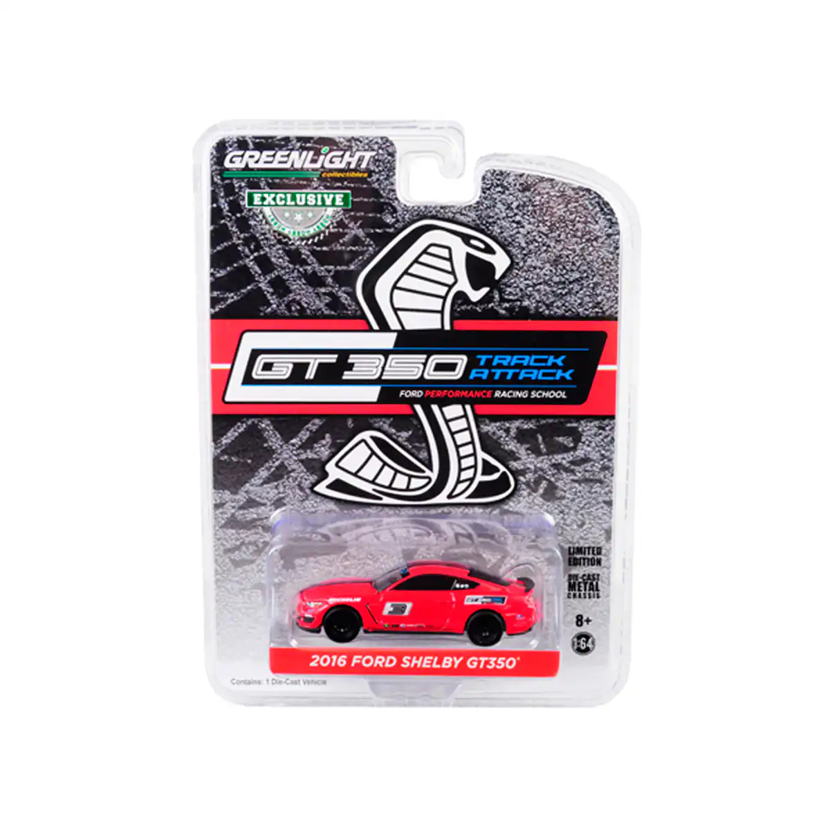 30053Shelby Ford Mustang Shelby GT350 2016 Track Attack Rojo Greenlight 1/64