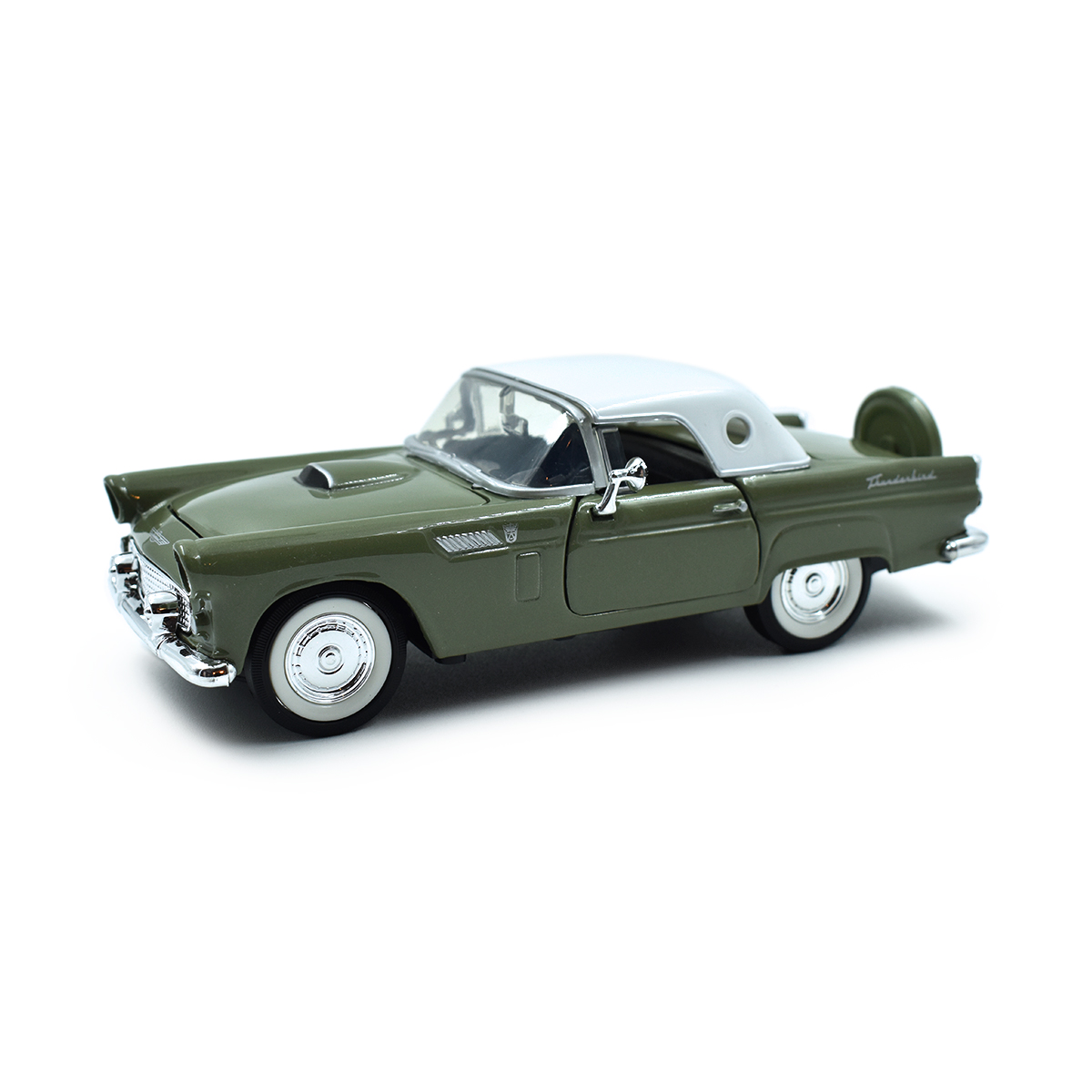 73312DGRNFord Ford Thunderbird 1956 Verde Motor Max Escala 1/24 Sin Caja