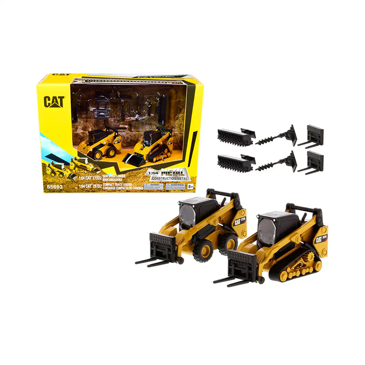 85693DCast Cargadores CAT 272D2 y 297D2 Set 2 Piezas 1/64 Diecast Masters