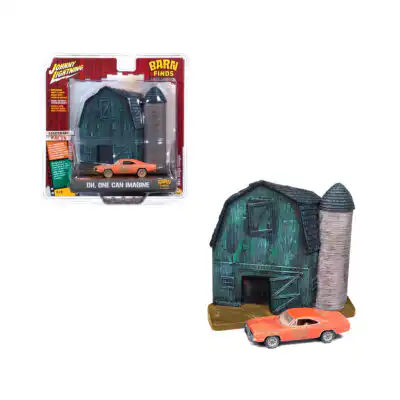 Diorama Dodge Charger 1969 Barn Legends Johnny Lightning 1/64