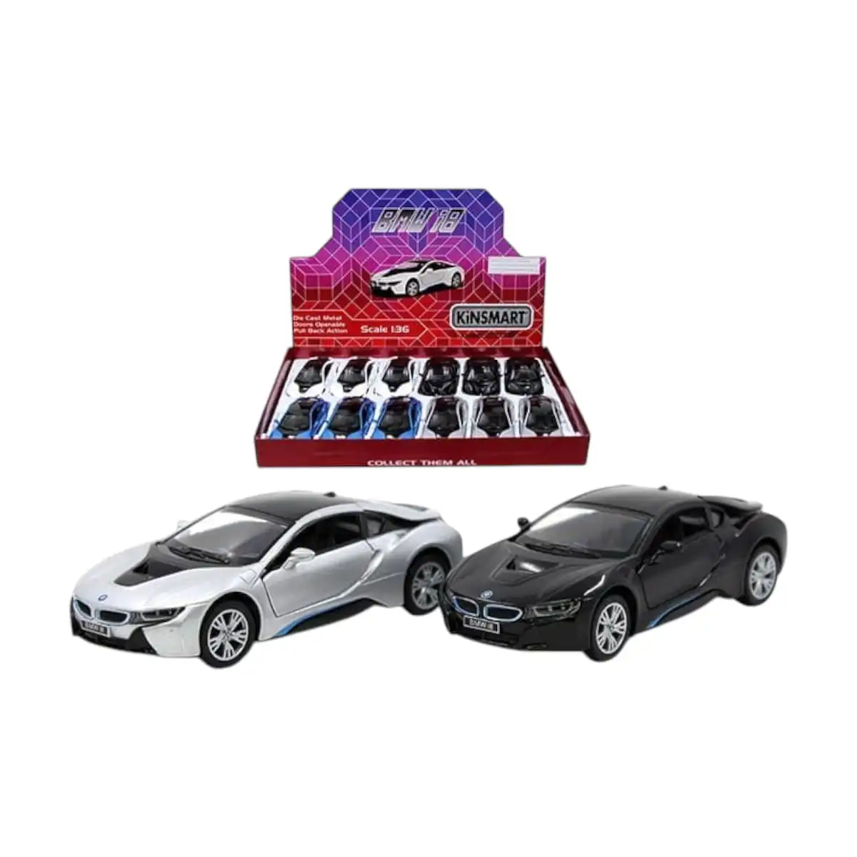 KT5379DBMW BMW i8 con Fricción Caja 12 Piezas Kinsmart Escala 1/36