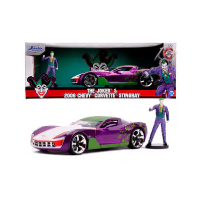Joker Chevy Corvette Stingray 2009 Guasón Jada Escala 1/24