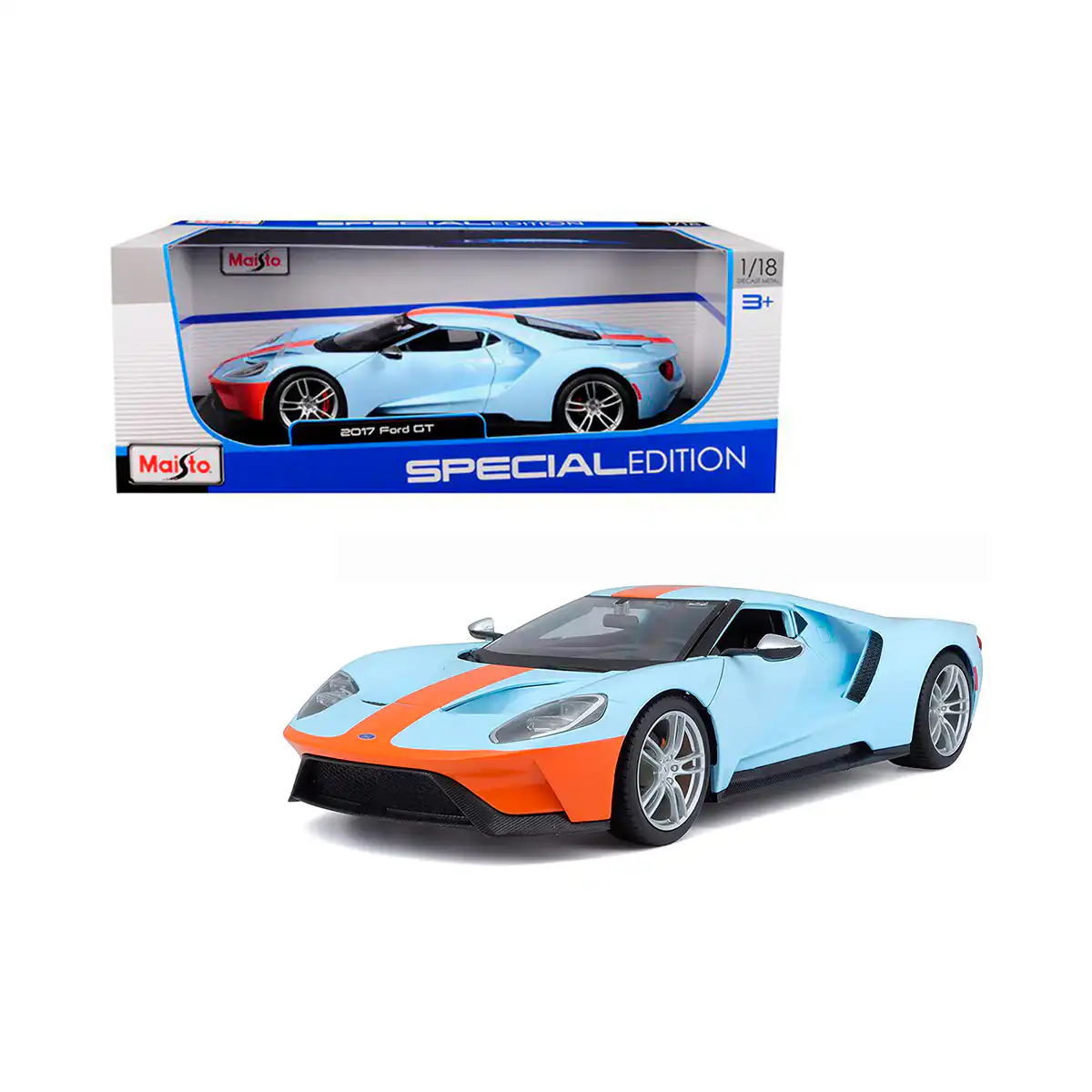 31384bo4 Ford GT 2017 Gulf Le Mans Maisto Design Escala 1/18