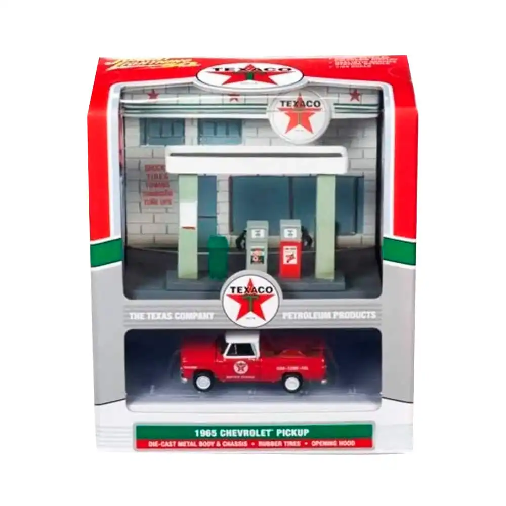 JLSD001JL Diorama Chevrolet Pickup 1965 Texaco Johnny Lightning 1:64 - Imagen 1