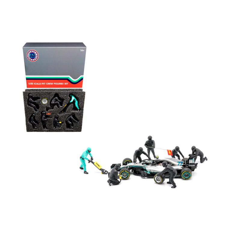 Mercedes Petronas F1 Equipo Pits Formula 1 Escala 1/18 American Diorama