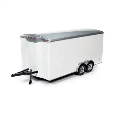 Remolque Cuatro Ruedas Cerrado para Autos Escala 1/18 Auto World