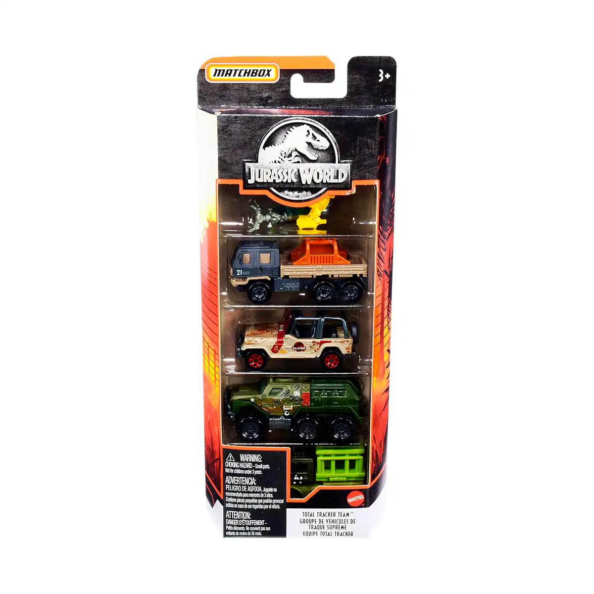 GPY759564HW Jurassic World Serie 5 Piezas Matchbox Hot Wheels Escala 1/64 - Imagen 1