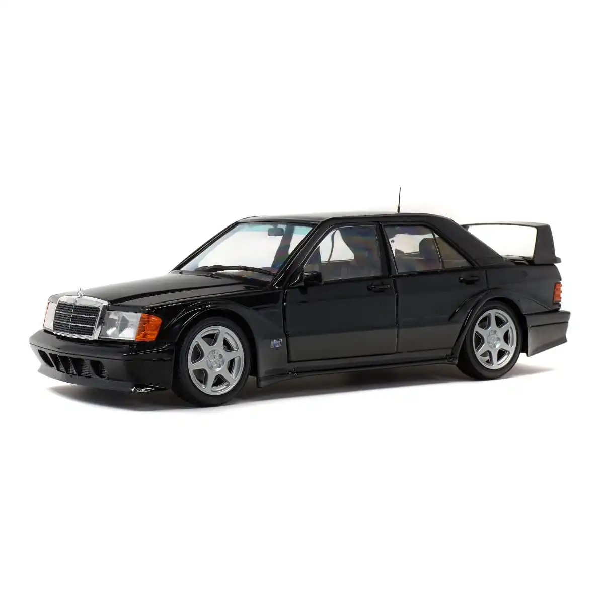 S1801001Mercedes3 Mercedes Benz 190E Evolution 2 1990 Solido Escala 1/18 Negro Metal