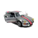 Porsche 911 RSR 1973 Outlaw Solido Escala 1/18 Plata Metal - Imagen 2