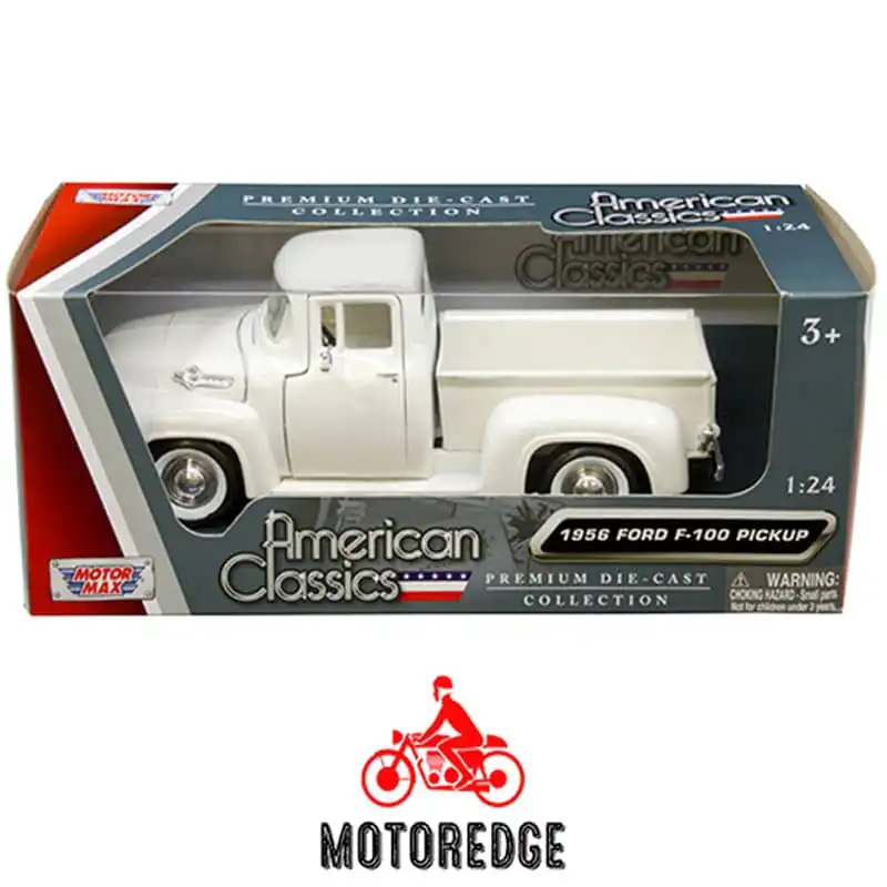 Ford F100 Pickup 1956 Baby Moon Blanca Motor Max 1/24