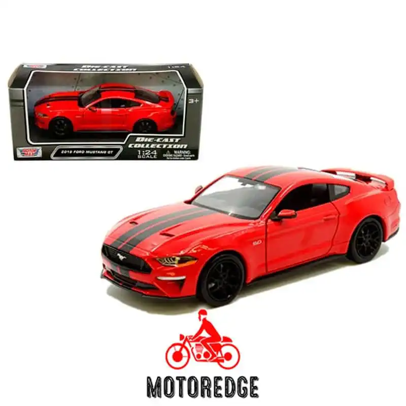 mustang79352RDBKmmax-min Ford Mustang Gt 2018 Rojo 1:24 Motor Max - Imagen 1