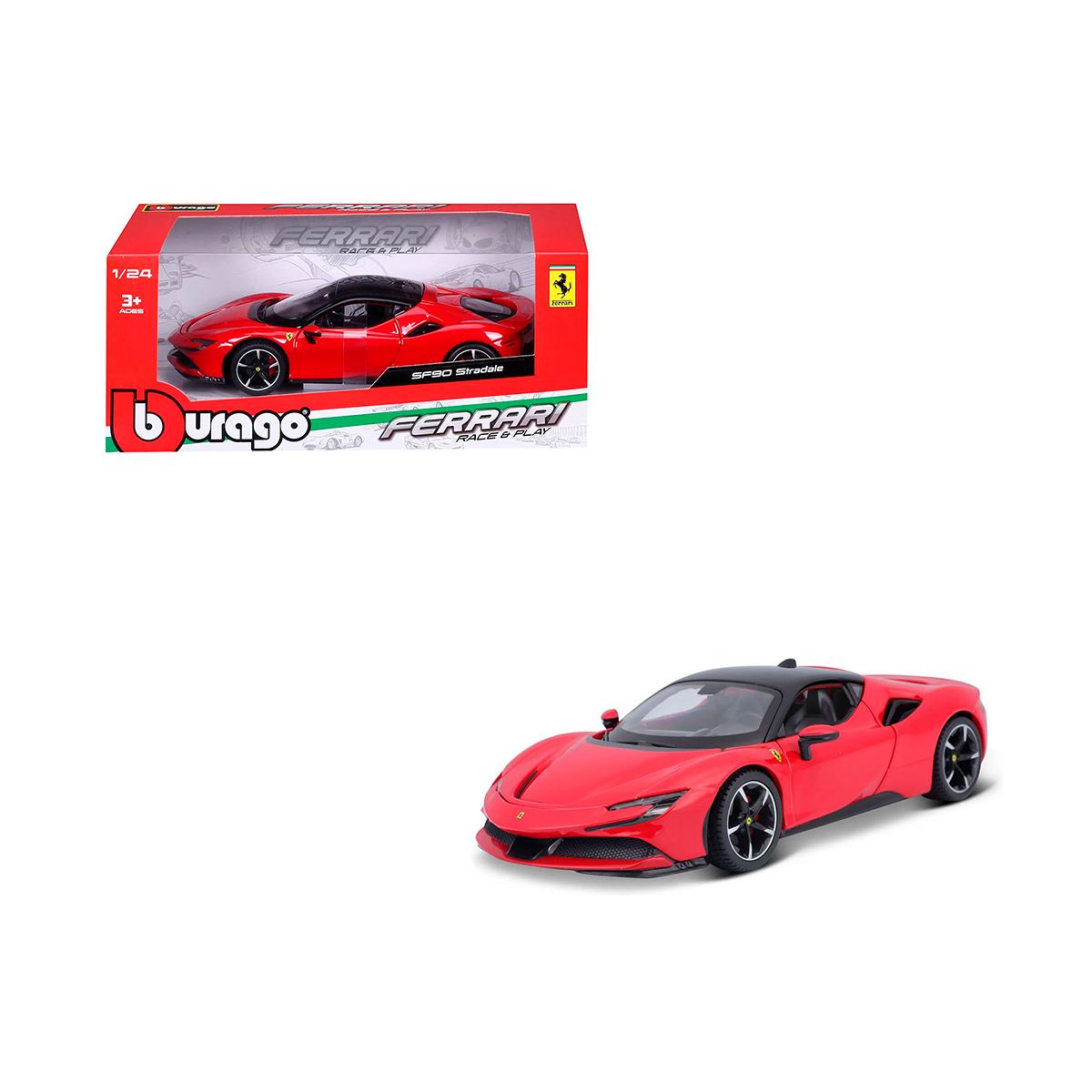 1826028RDFerrari Ferrari Stradale SF90 Burago Escala 1/24
