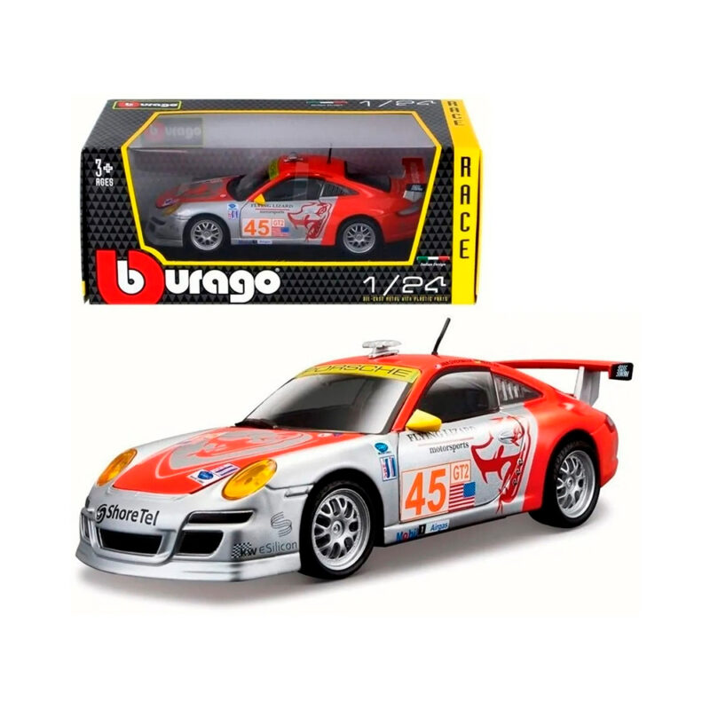 Porsche 911 GT3 RSR Carreras Racing Burago Escala 1/24