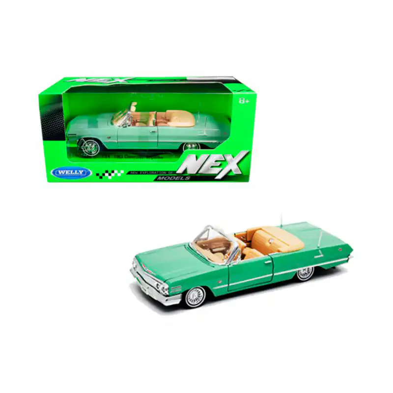 Chevrolet Impala SS 1963 Verde Welly Escala 1/24