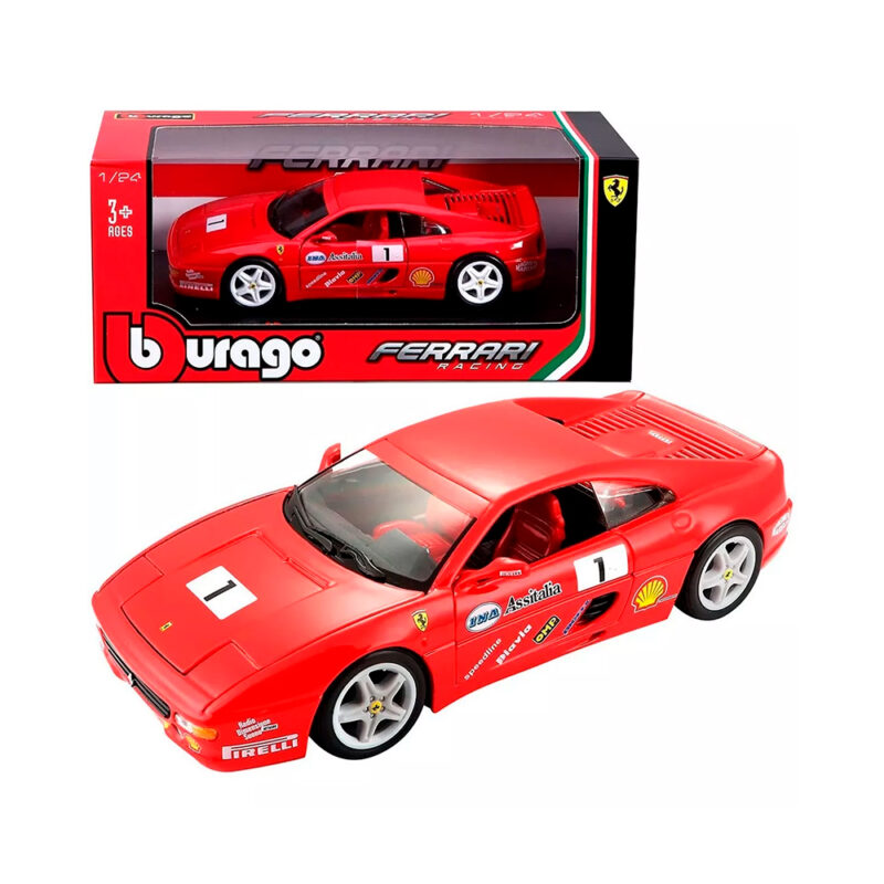 Ferrari F355 Challenge Racing 1 Burago Escala 1/24