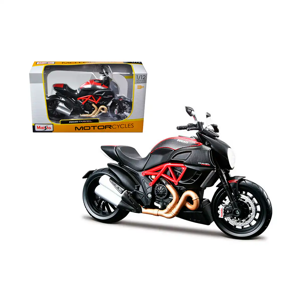 31196Diavel Ducati Diavel Carbon Maisto Escala 1/12 Motocicleta