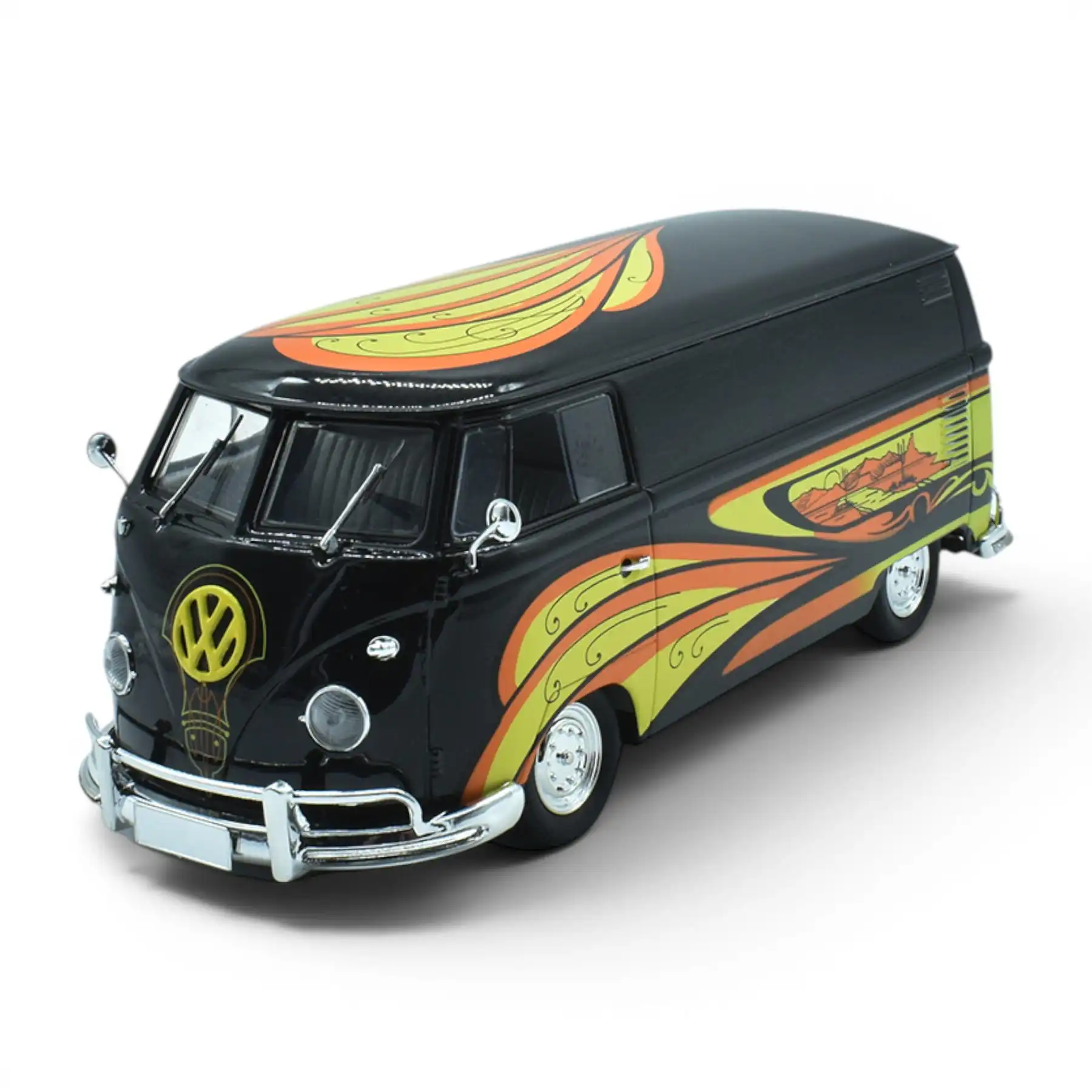 4030077BVW03 Volkswagen Combi Panel Bus 1960 Tom Kelly M2 Machines Escala 1/24 Negro Metal