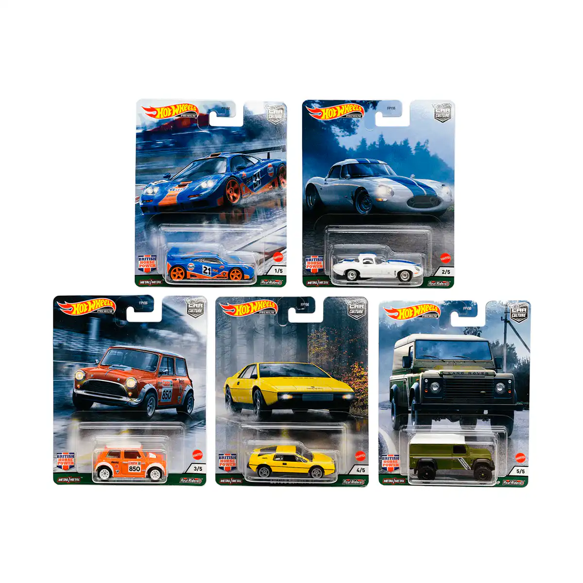 FPY86957ABritish Hot Wheels Serie Car Culture British Horse Power Escala 1/64 - Imagen 1