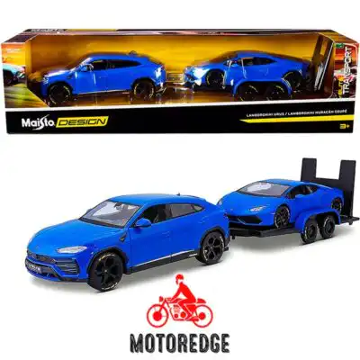 Lamborghini Urus y Huracan Con Remolque Maisto 1:24