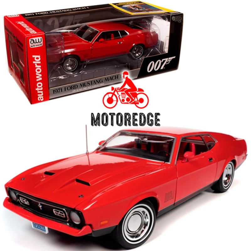mustangawss126rdp1 Ford Mustang Mach 1 1971 007 Diamonds Auto World Escala 1/18 - Imagen 1