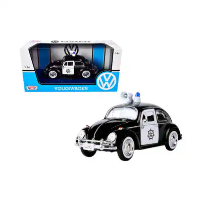 VW Vocho Beetle 1966 Patrulla Policía Motor Max Escala 1/24