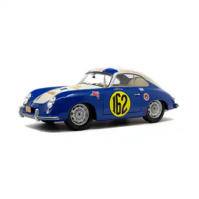 Porsche 356A 1953 Carrera Panamericana Lippmann Solido Escala 1/18 Azul Metal
