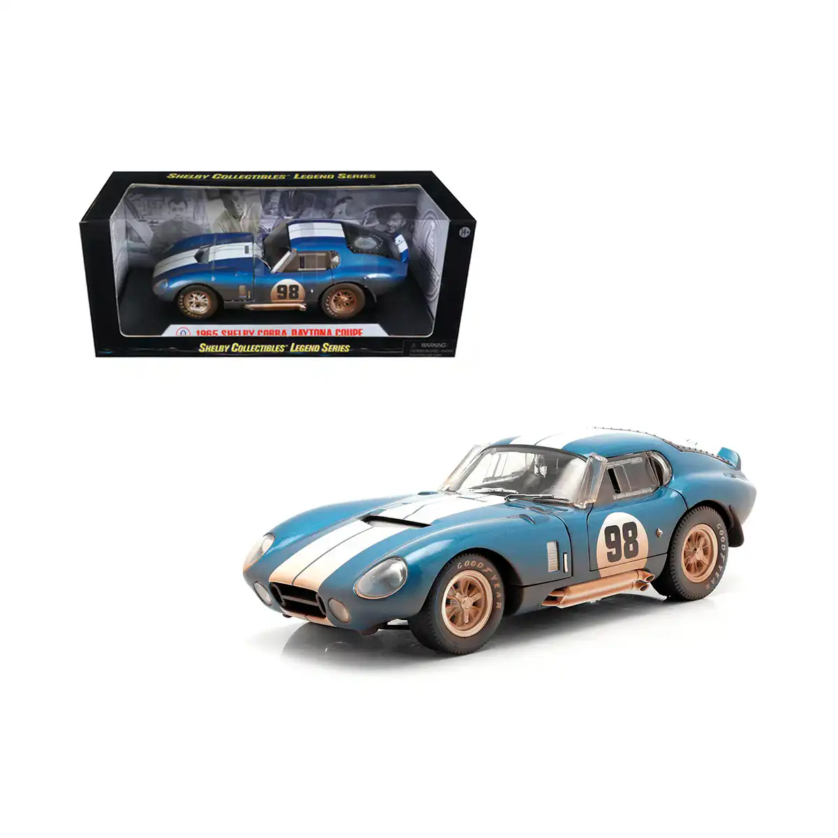 SC133CobraAfter Shelby Cobra Daytona 1965 After Race Shelby Collectibles 1/18 - Imagen 1