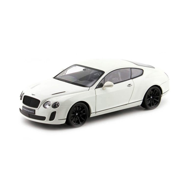 Bentley Continental Supersports Welly Escala 1/18 Blanco Metal