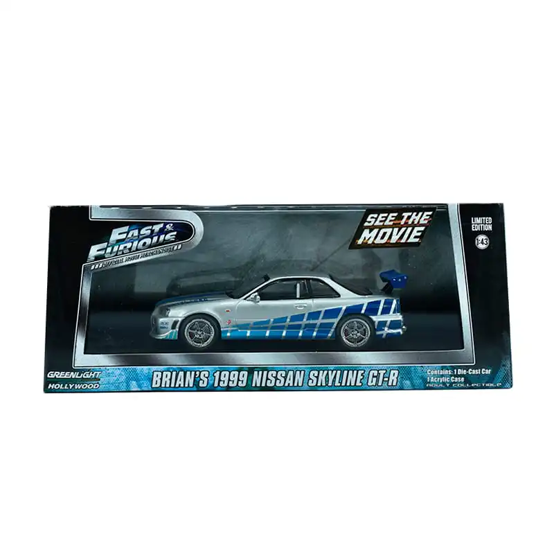 86208A Nissan Skyline GTR R34 1999 Brian Rapido y Furioso Greenlight 1:43 - Imagen 1