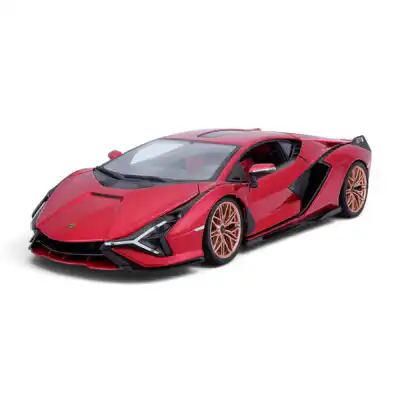 Lamborghini Sian FKP 37 Burago Escala 1/18 Rojo Metal