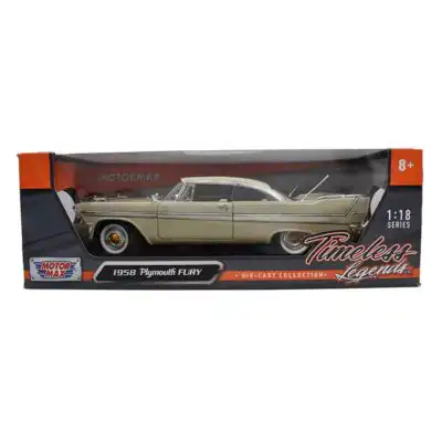 Plymouth Fury 1958 Beige Motor Max Escala 1/18