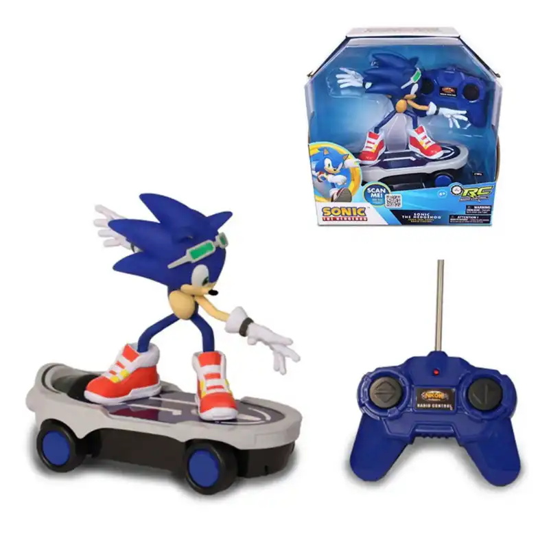 SonicPatinetaRC1 Patineta Sonic Sega Turbo Racing Radio Control - Imagen 1