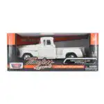 Chevy 5100 Stepside 1955 Blanca Motor Max Escala 1/24 - Imagen 7