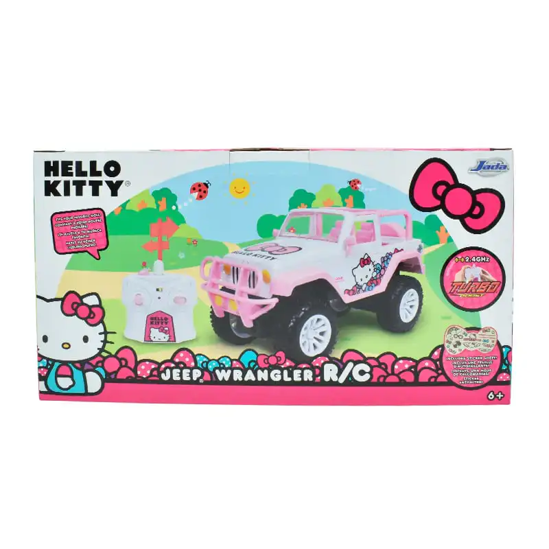 31971jeepkitty Hello Kitty Jeep Wrangler Radio Control Turbo Jada - Imagen 1