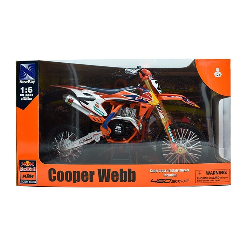 YAMAHA YZ450F N.2 COOPER WEBB 1:6 New Ray Moto Modellino YAMAHA YZ450F N.2 COOPER WEBB 1:6 New Ray Moto Modellino
