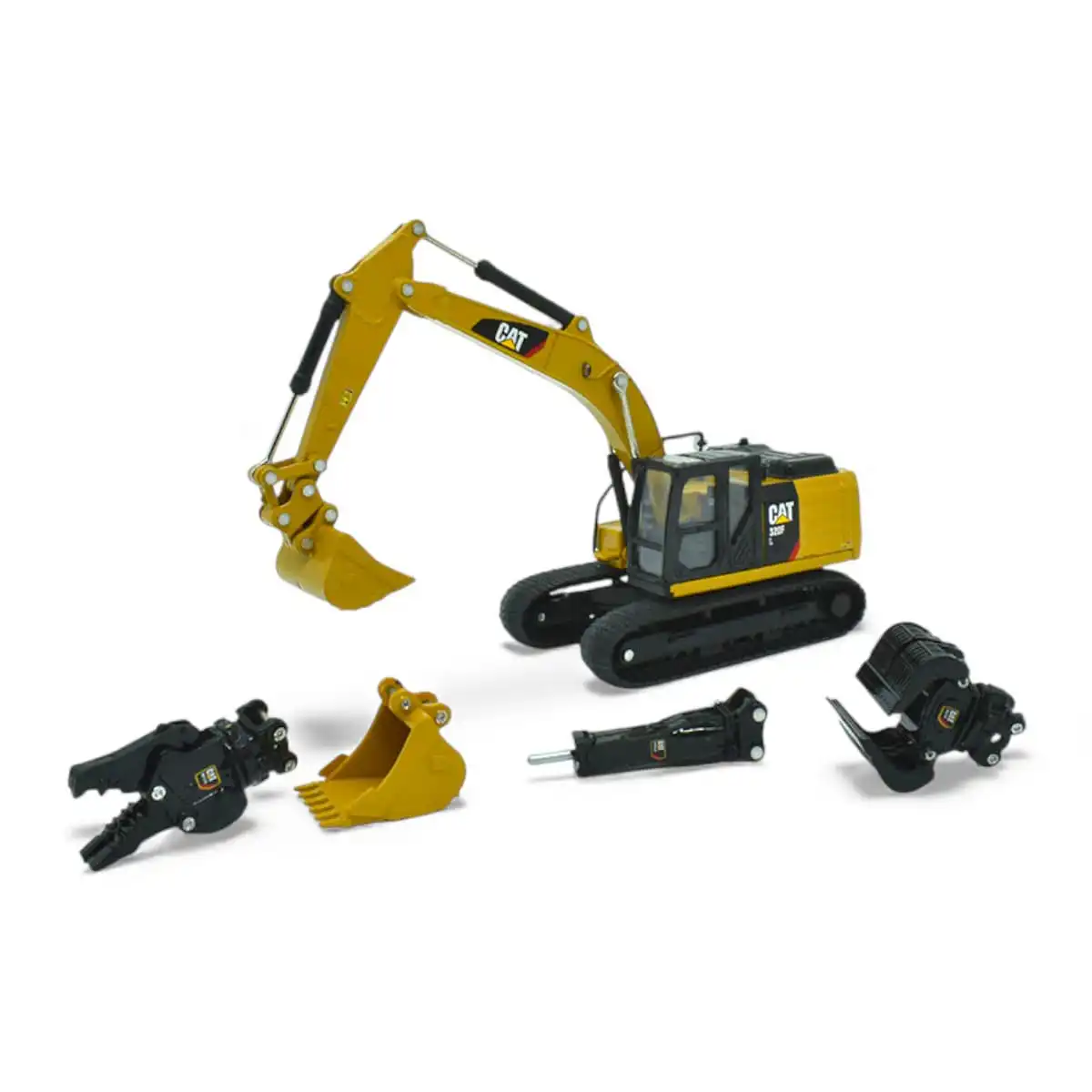 85636cat1 CAT 320F L Mano de Chango con Accesorios Maquinaria Escala 1/64
